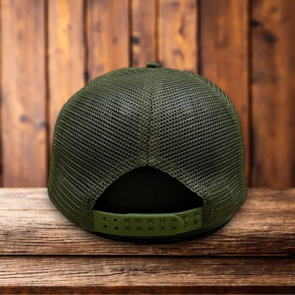 Wilco Mens Trucker Hat Olive Snapback 90s Alt Folk Rock Americana Ball Cap